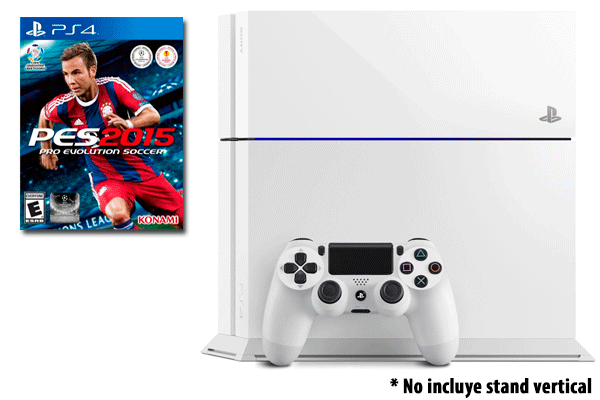 Consola PS4 500gb Blanca  + Juego Pes 2015 